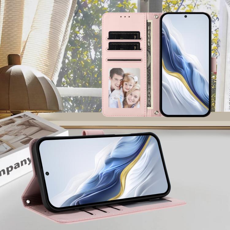 Embossed Heart Cat Leather Phone Case with Hand Strap, For Xiaomi Poco X4 Pro 5G