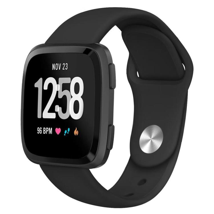 For Fitbit Versa 2 / Versa / Versa Lite xDfind Rivet Buckle Solid Color Silicone Watch Band, S