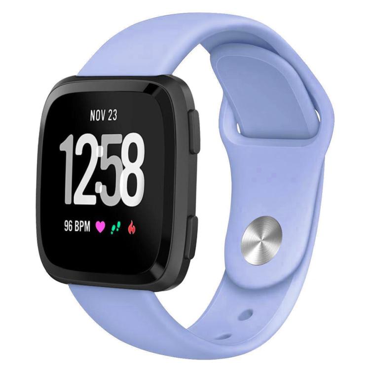 For Fitbit Versa 2 / Versa / Versa Lite xDfind Rivet Buckle Solid Color Silicone Watch Band, S