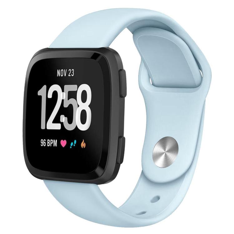 For Fitbit Versa 2 / Versa / Versa Lite xDfind Rivet Buckle Solid Color Silicone Watch Band, S