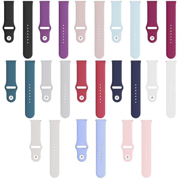 For Fitbit Versa 2 / Versa / Versa Lite xDfind Rivet Buckle Solid Color Silicone Watch Band, S