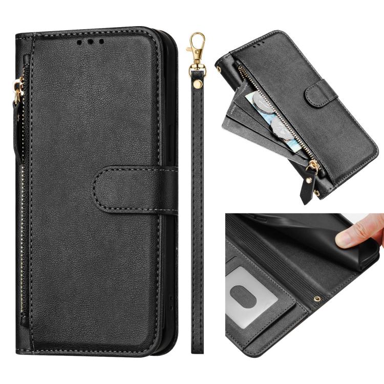 Multi-Card Slots Zipper Wallet Leather Phone Case, For Doogee N60 Pro