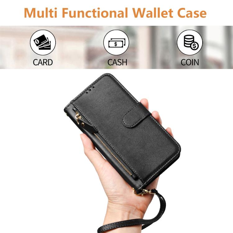 Multi-Card Slots Zipper Wallet Leather Phone Case, For Doogee N60 Pro