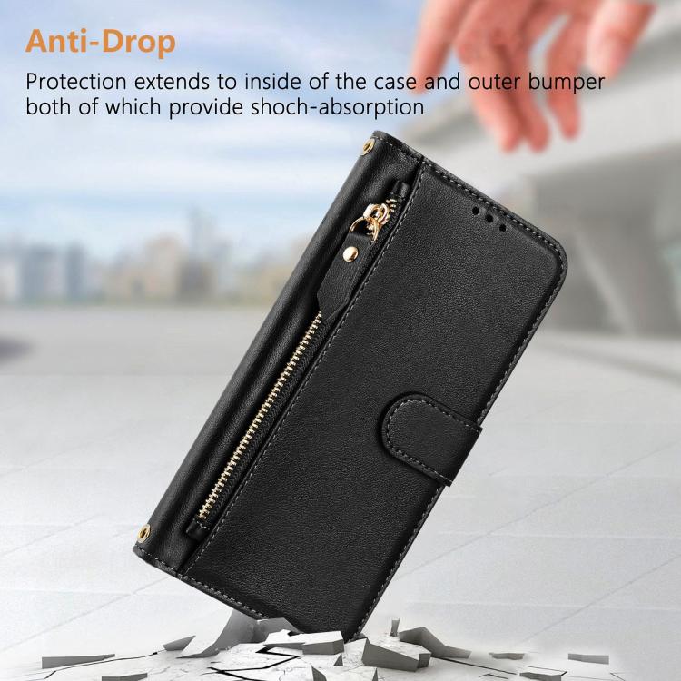 Multi-Card Slots Zipper Wallet Leather Phone Case, For Doogee N60 Pro