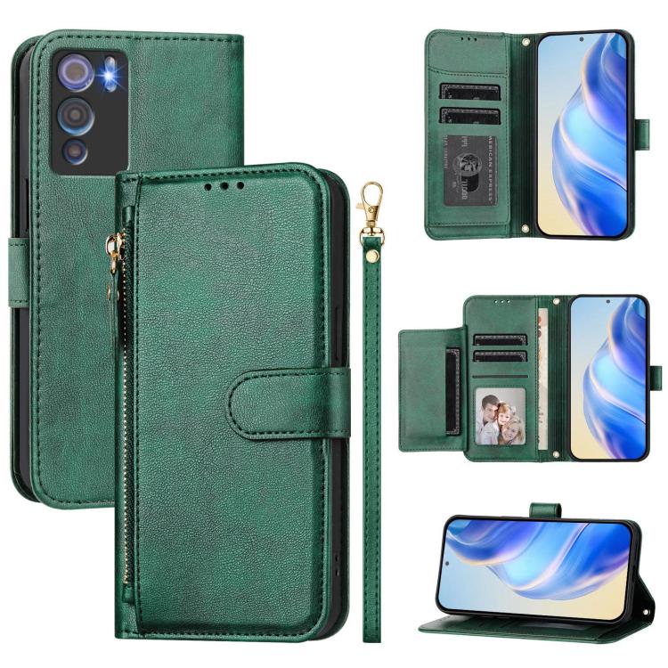 Multi-Card Slots Zipper Wallet Leather Phone Case, For Doogee N60 Pro
