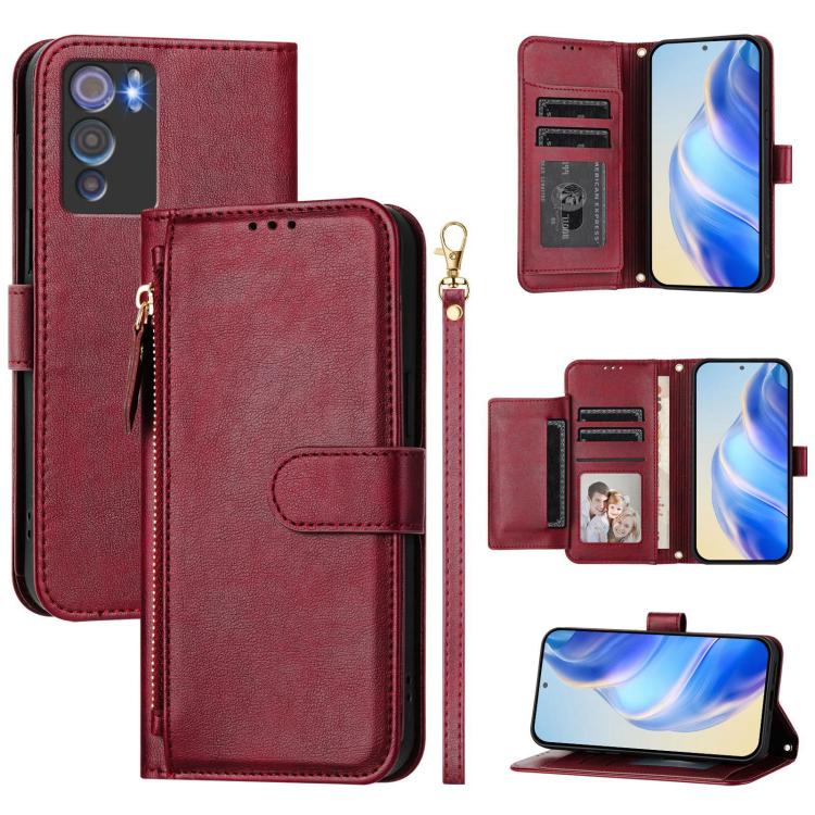 Multi-Card Slots Zipper Wallet Leather Phone Case, For Doogee N60 Pro