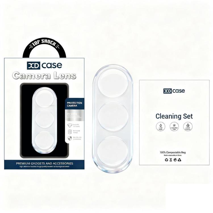 XDcase Transparent Integrated Tempered Glass Camera Film, For Samsung Galaxy S25 Edge 5G, For Samsung Galaxy S25 5G, For Samsung Galaxy S25+ 5G, For Samsung Galaxy S25 Ultra 5G, For Samsung Galaxy S24 FE 5G, For Samsung Galaxy Z Flip6 5G               ...