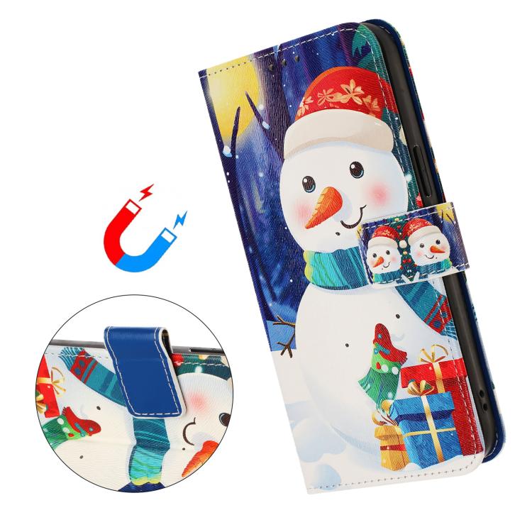 Christmas Series Buckle Leather Phone Case with Hand Strap, For Blackview SHARK 6