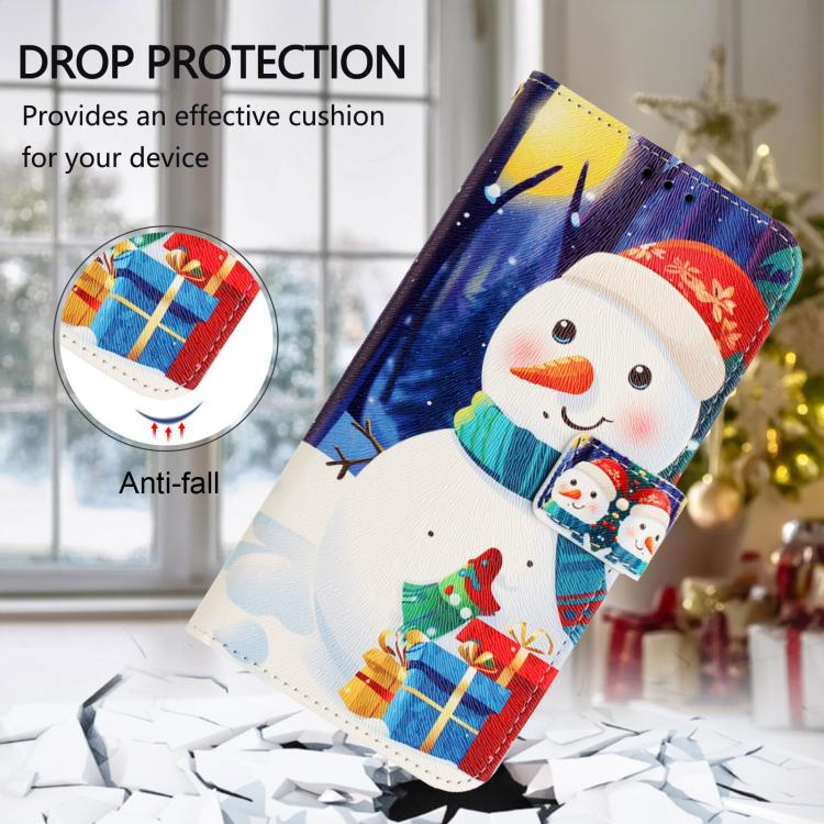 Christmas Series Buckle Leather Phone Case with Hand Strap, For Doogee N60 Pro