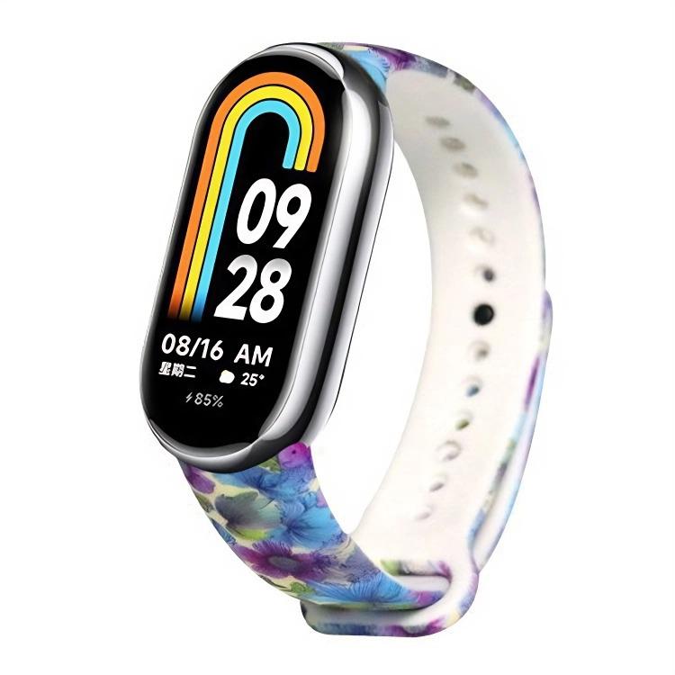 xDfind Flowers Printing TPU Watch Band, For Xiaomi Smart Band 10 / 9 / 8