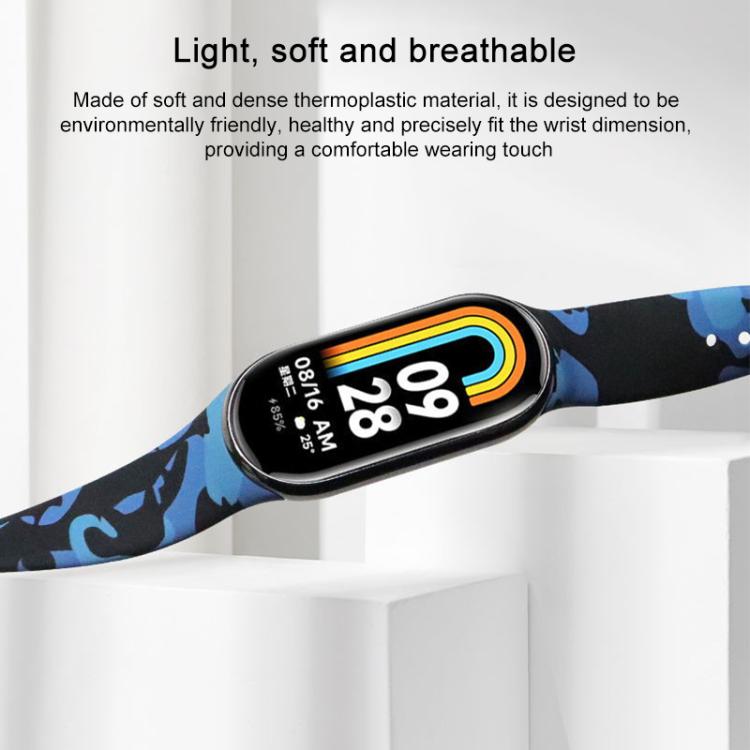 xDfind Flowers Printing TPU Watch Band, For Xiaomi Smart Band 10 / 9 / 8