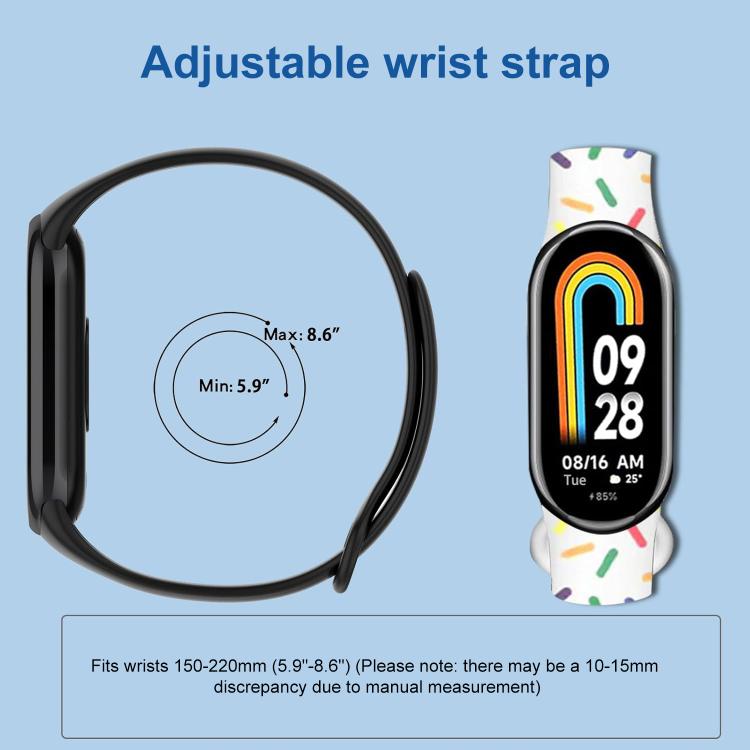 xDfind Rainbow Printing TPU Watch Band, For Xiaomi Smart Band 10 / 9 / 8