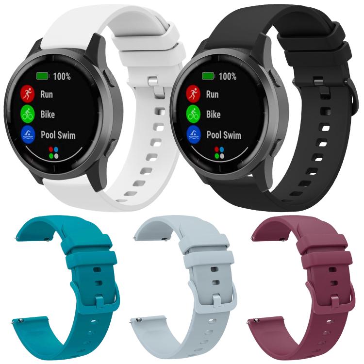 5 Pack xDfind Flat Pure Color Silicone Watch Band, 18mm, 20mm, 22mm