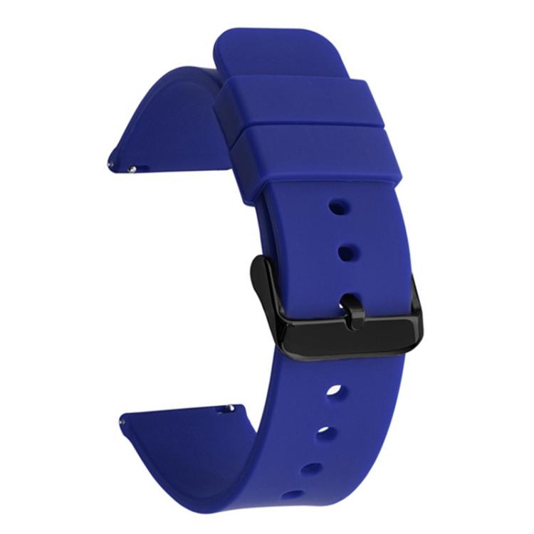 xDfind Stainless Steel Black Pin Buckle Solid Color Silicone Waterproof Watch Band, 14mm, 15mm