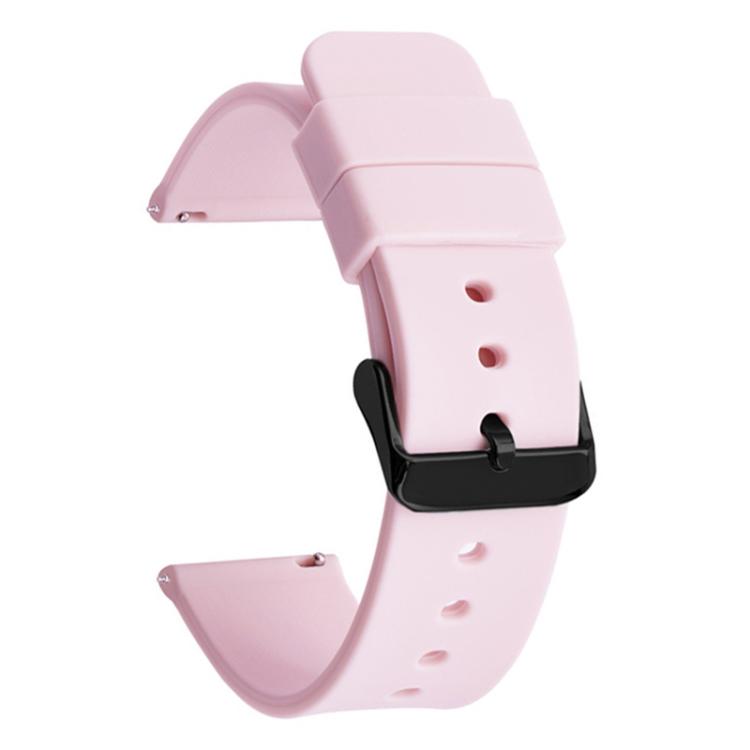 xDfind Stainless Steel Black Pin Buckle Solid Color Silicone Waterproof Watch Band, 14mm, 15mm