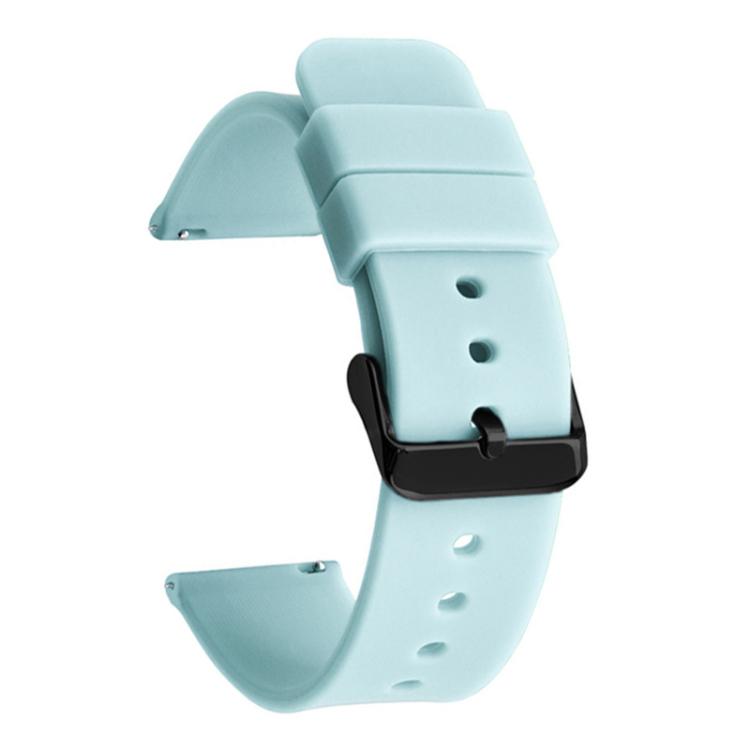 xDfind Stainless Steel Black Pin Buckle Solid Color Silicone Waterproof Watch Band, 14mm, 15mm