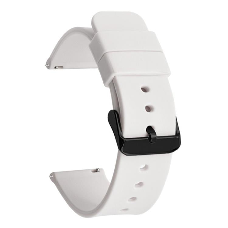 xDfind Stainless Steel Black Pin Buckle Solid Color Silicone Waterproof Watch Band, 14mm, 15mm