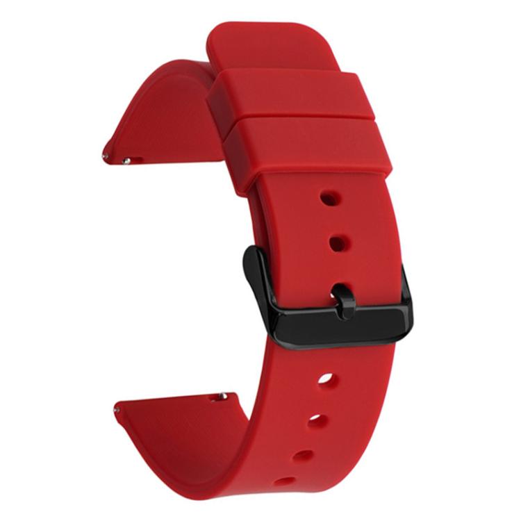 xDfind Stainless Steel Black Pin Buckle Solid Color Silicone Waterproof Watch Band, 14mm, 15mm