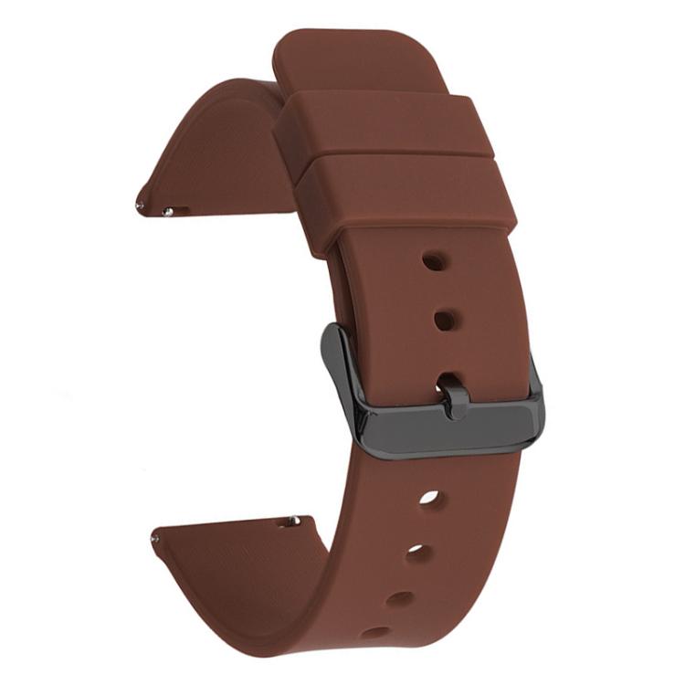 xDfind Stainless Steel Black Pin Buckle Solid Color Silicone Waterproof Watch Band, 14mm, 15mm