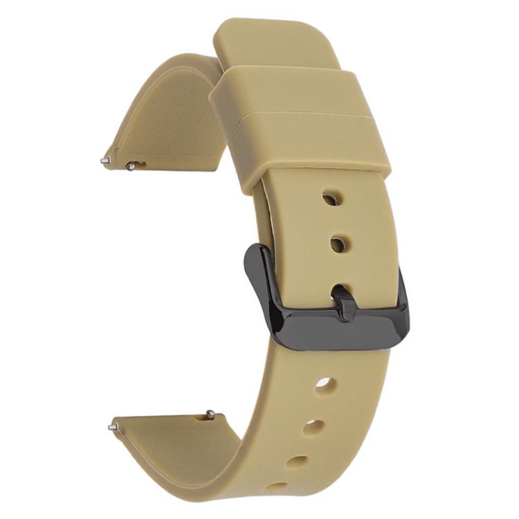xDfind Stainless Steel Black Pin Buckle Solid Color Silicone Waterproof Watch Band, 14mm, 15mm