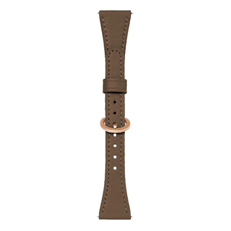 xDfind Flat-head Horseshoe Buckle Vegan Leather Watch Band, 18mm