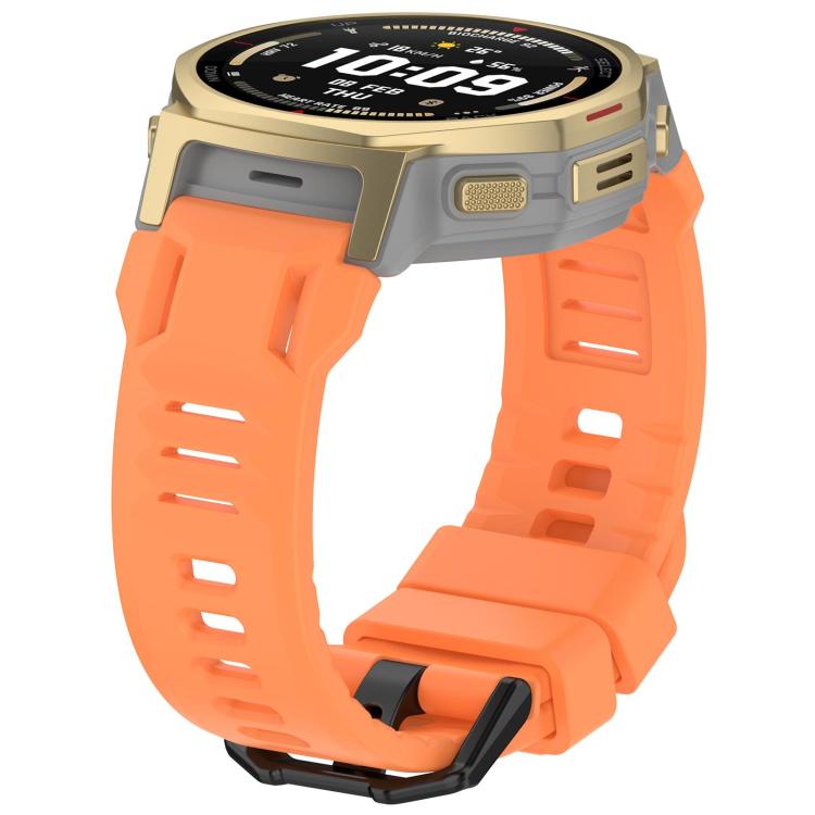 xDfind Solid Color Black Buckle Silicone Watch Band, For Amazfit T-Rex 3 Pro 44mm