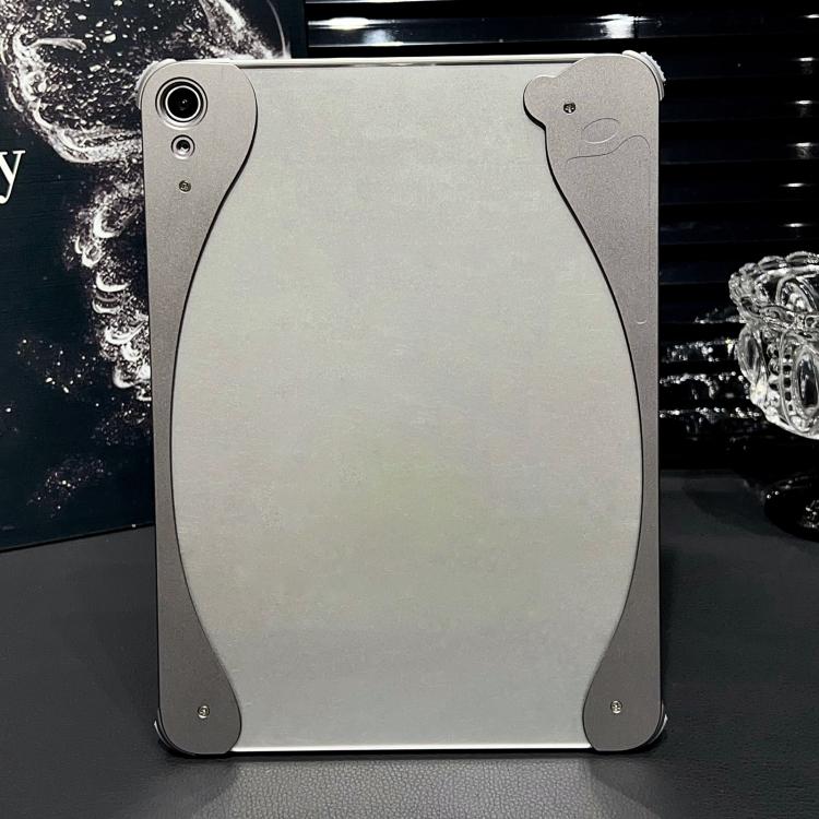 White Glazed Clear Acrylic Hybrid Metal Tablet Case, For iPad Air 13 2026 / 2025 / 2024, For iPad Air 11 2026 / 2025 / 2024, For iPad Pro 13 2025 / 2024, For iPad Pro 11 2025 / 2024, For iPad 2025 / 2022
