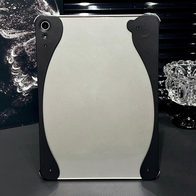 White Glazed Clear Acrylic Hybrid Metal Tablet Case, For iPad Air 13 2026 / 2025 / 2024, For iPad Air 11 2026 / 2025 / 2024, For iPad Pro 13 2025 / 2024, For iPad Pro 11 2025 / 2024, For iPad 2025 / 2022