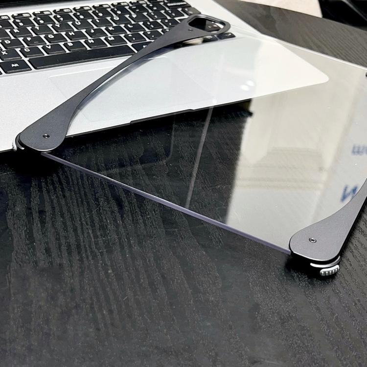 White Glazed Clear Acrylic Hybrid Metal Tablet Case, For iPad Air 13 2026 / 2025 / 2024, For iPad Air 11 2026 / 2025 / 2024, For iPad Pro 13 2025 / 2024, For iPad Pro 11 2025 / 2024, For iPad 2025 / 2022