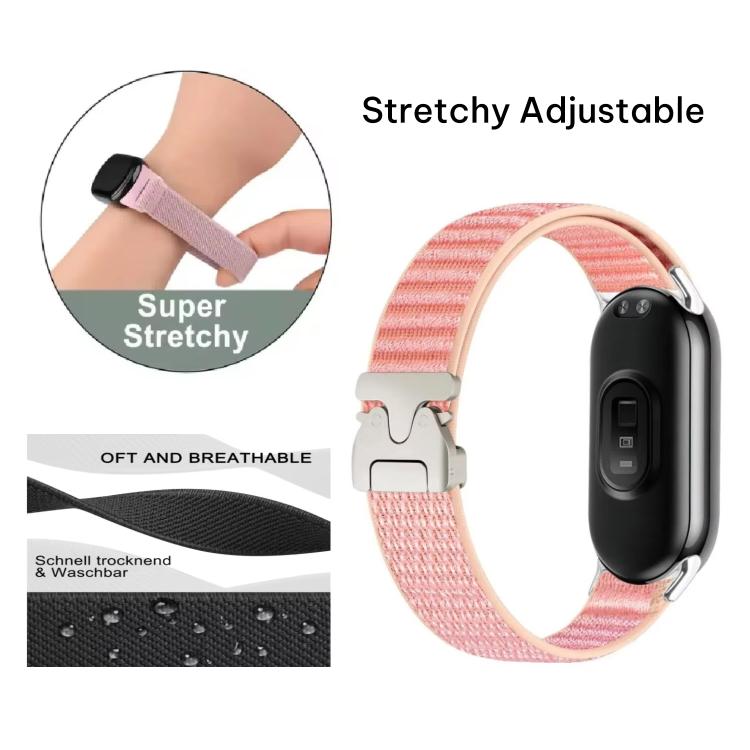 xDfind Parachute Buckle Mountain Pattern Nylon Watch Band, For Xiaomi Smart Band 10 / 9 / 8