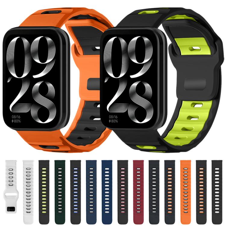 xDfind Flat-head Dual-color Silicone Watch Band, For Redmi Watch 3