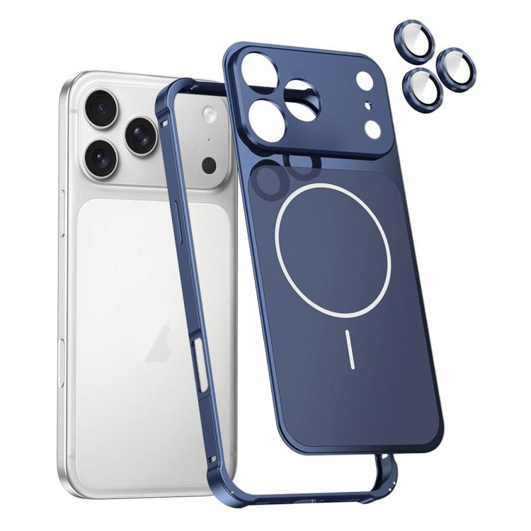 Change to 17 Series X1 Metal Frame + Lens Magnetic Phone Case, For iPhone 17 Pro Max, For iPhone 17 Pro, For iPhone 16 Pro Max, For iPhone 16 Pro, For iPhone 15 Pro Max, For iPhone 15 Pro
