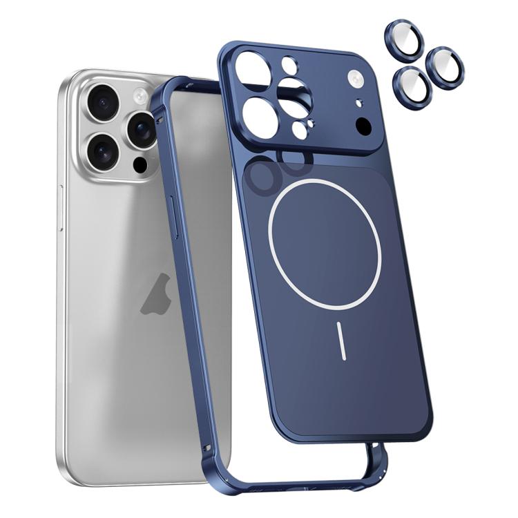 Change to 17 Series X1 Metal Frame + Lens Magnetic Phone Case, For iPhone 17 Pro Max, For iPhone 17 Pro, For iPhone 16 Pro Max, For iPhone 16 Pro, For iPhone 15 Pro Max, For iPhone 15 Pro