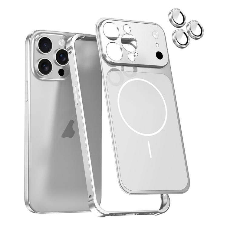 Change to 17 Series X1 Metal Frame + Lens Magnetic Phone Case, For iPhone 17 Pro Max, For iPhone 17 Pro, For iPhone 16 Pro Max, For iPhone 16 Pro, For iPhone 15 Pro Max, For iPhone 15 Pro