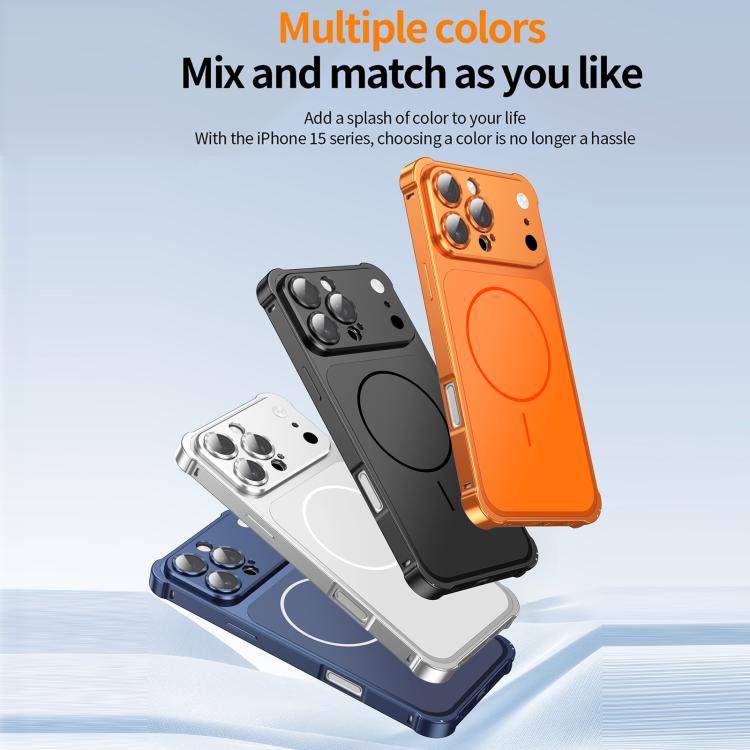 Change to 17 Series X1 Metal Frame + Lens Magnetic Phone Case, For iPhone 17 Pro Max, For iPhone 17 Pro, For iPhone 16 Pro Max, For iPhone 16 Pro, For iPhone 15 Pro Max, For iPhone 15 Pro