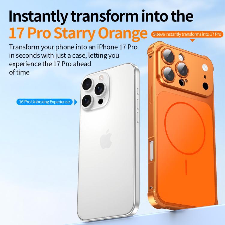 Change to 17 Series X1 Metal Frame + Lens Magnetic Phone Case, For iPhone 17 Pro Max, For iPhone 17 Pro, For iPhone 16 Pro Max, For iPhone 16 Pro, For iPhone 15 Pro Max, For iPhone 15 Pro