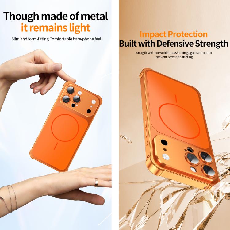 Change to 17 Series X1 Metal Frame + Lens Magnetic Phone Case, For iPhone 17 Pro Max, For iPhone 17 Pro, For iPhone 16 Pro Max, For iPhone 16 Pro, For iPhone 15 Pro Max, For iPhone 15 Pro