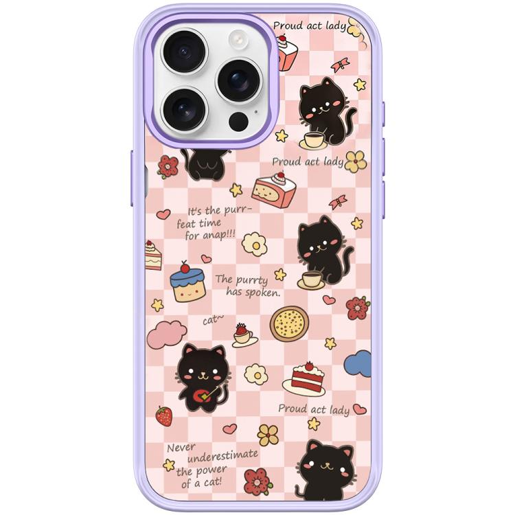 Adorable Dessert Cat Pattern Magnetic Phone Case, For iPhone 15 Pro Max, For iPhone 15 Pro