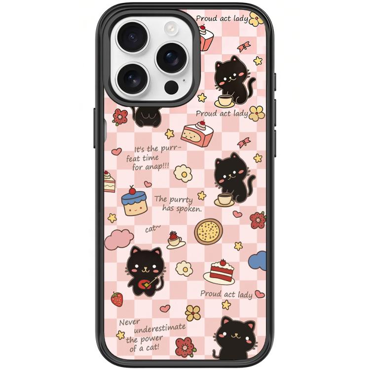 Adorable Dessert Cat Pattern Magnetic Phone Case, For iPhone 15 Pro Max, For iPhone 15 Pro