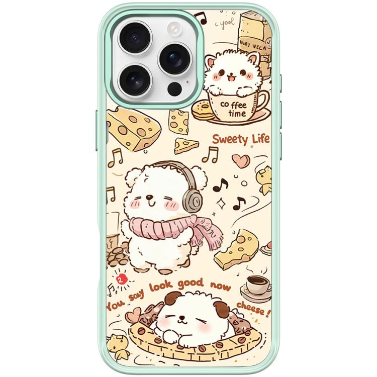Adorable Coffee Cat Pattern Magnetic Phone Case, For iPhone 16 Pro Max, For iPhone 16 Pro, For iPhone 16 Plus, For iPhone 16
