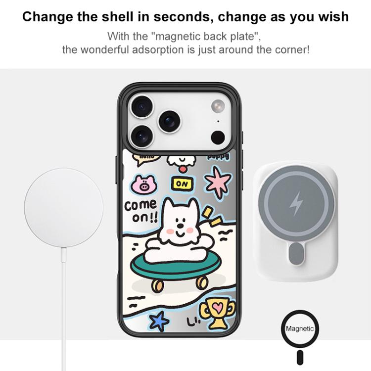 Happy Weekend Pattern Magnetic Phone Case, For iPhone 15 Pro Max, For iPhone 15 Pro