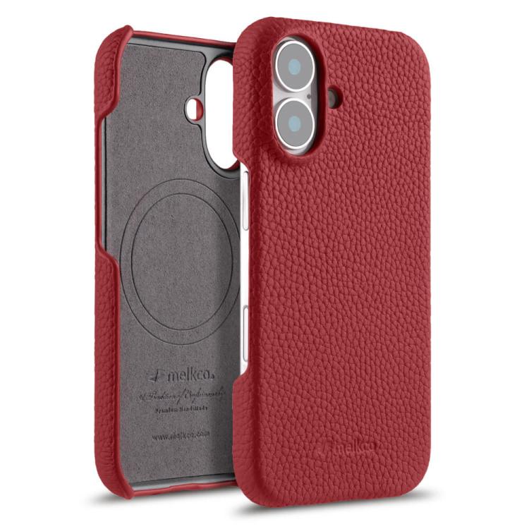 melkco Litchi Texture Magnetic Half Coverage Genuine Leather Phone Case, For iPhone 16, For iPhone 15 Pro Max, For iPhone 15 Pro
