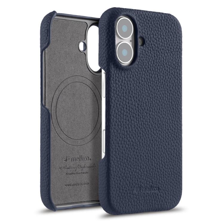 melkco Litchi Texture Magnetic Half Coverage Genuine Leather Phone Case, For iPhone 16, For iPhone 15 Pro Max, For iPhone 15 Pro