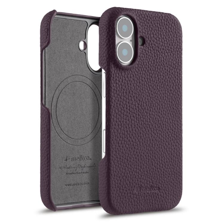 melkco Litchi Texture Magnetic Half Coverage Genuine Leather Phone Case, For iPhone 16, For iPhone 15 Pro Max, For iPhone 15 Pro