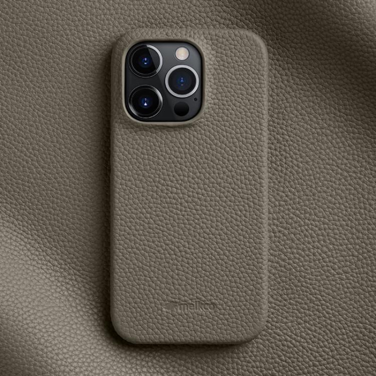 melkco Litchi Texture Magnetic Half Coverage Genuine Leather Phone Case, For iPhone 16, For iPhone 15 Pro Max, For iPhone 15 Pro