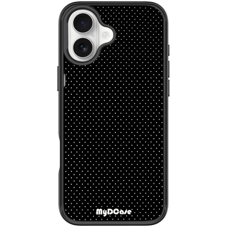 Black Dots Pattern Magnetic Phone Case, For iPhone 16 Pro Max, For iPhone 16 Pro, For iPhone 16 Plus, For iPhone 16