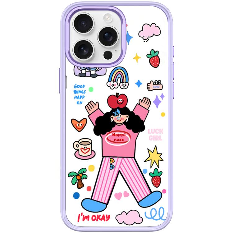 Apple Little Girl Pattern Magnetic Phone Case, For iPhone 15 Pro Max, For iPhone 15 Pro