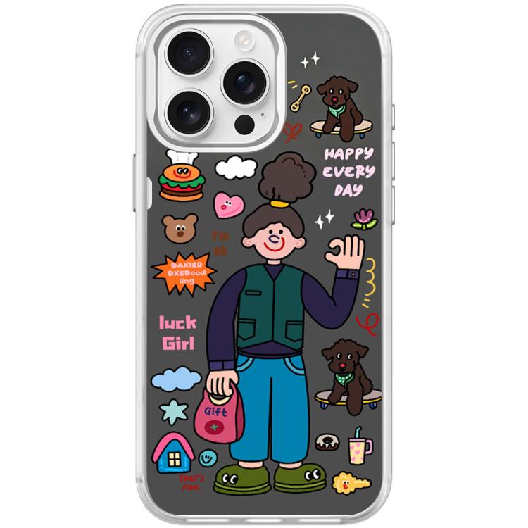 American Girl Pattern Magnetic Phone Case, For iPhone 15 Pro Max, For iPhone 15 Pro