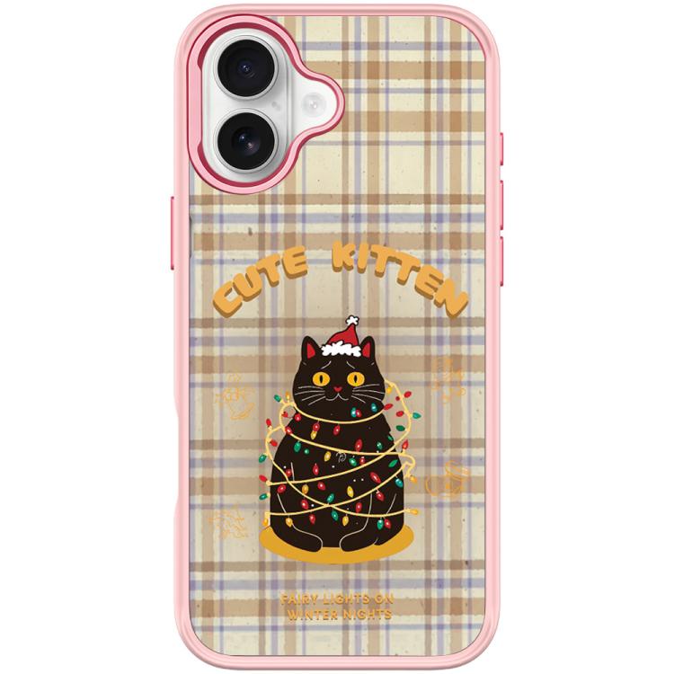 Christmas Cat Pattern Magnetic Phone Case, For iPhone 16 Pro Max, For iPhone 16 Pro, For iPhone 16 Plus, For iPhone 16