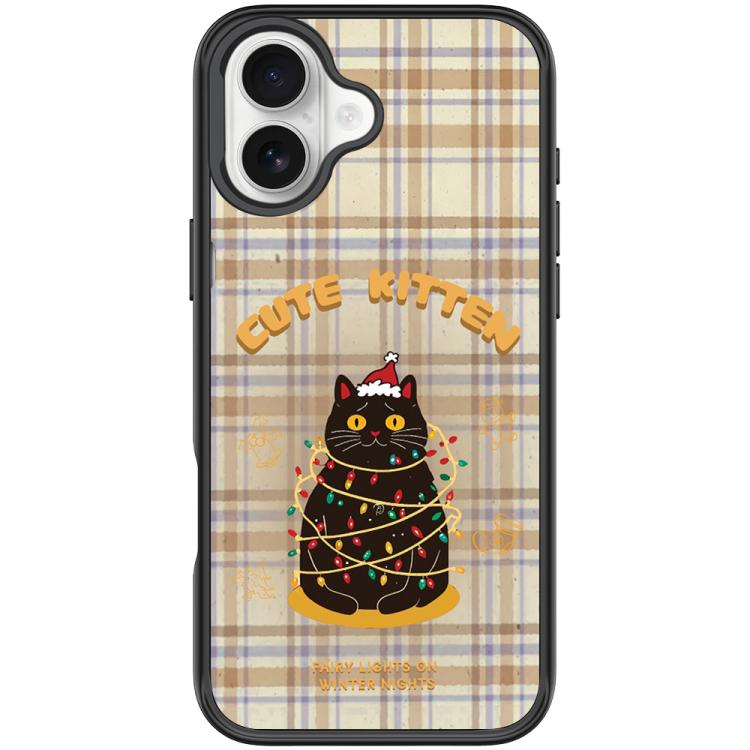 Christmas Cat Pattern Magnetic Phone Case, For iPhone 16 Pro Max, For iPhone 16 Pro, For iPhone 16 Plus, For iPhone 16